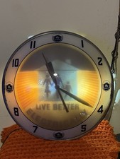 RARE VTG AP Double Bubble Light-Up Advertising Clock 