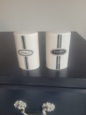 Fishs Eddy Brooklynese Salt and Pepper Shakers New never used picture