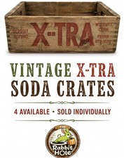 Vintage X-TRA Soda Wooden Crate Wolcott CT Dunning Advertising Beverage Case picture