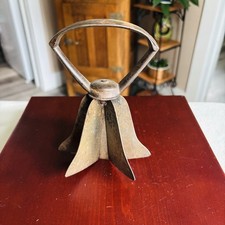 Antique Bell Shaped Six Way Blades Kitchen Nut Food Chopper w/ Cast Iron Handle picture