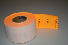 Vintage Toys R Us Price Gun Orange Stickers Tags 1 Rolls Unused Rare Garvey picture