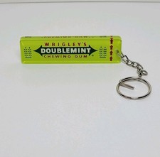 Vintage Wrigleys Doublemint Chewing Gum Acrylic Keychain Fob picture