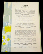 VTG Original 1949 S.S. Lurline Luncheon Menu Ocean Liner Luxury Matson Lines Dec picture