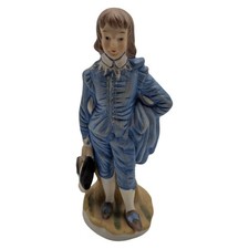 Vintage Porcelain The Blue Boy Figurine Gainsborough Style Blue White 6.5 inch picture