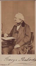 GEORGE PEABODY - PHOTOGRAPH MOUNT SIGNED picture