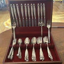 Vtg Godinger 50 Pc. Olde Copenhagen Silver Plate Flatware, Incomplete picture
