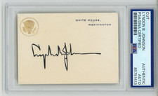 Lyndon B. Johnson ~ Signed Autographed White House Signature ~ PSA DNA Encased picture