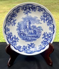 Spode Blue Room Ruins Pasta Bowl Regency Series Blue White England 10” Vintage picture