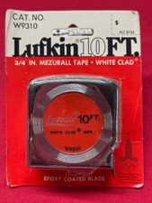 LUFKIN W9310 MEZURALL WHITE CLAD TAPE RULE, 10' x 3/4
