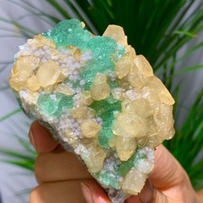 336G Rare transparent GREEN cubic fluorite mineral crystal sample/China picture