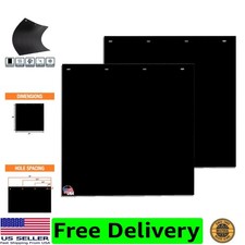 RC24PPB Black Polymer Mud Flaps, 24x24 Inch, Super Durable, Cold Weather Resi... picture