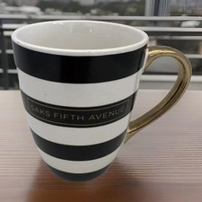 Vintage Saks Fifth Avenue Coffee Cup Mug 1980s NYC Store picture