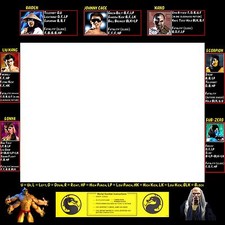 Mortal Kombat 1 Arcade Moves List Bezel Panel Artwork Art CPO Midway MK1 Midway picture