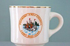 Vintage Ceramic Boy Scout Mug 1970's Piedmont Area Council Camp Monocan picture