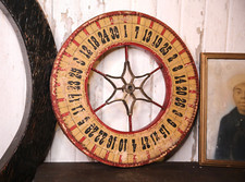 Antique Gambling Wheel 1930's vintage carnival game board casino roulette circus picture