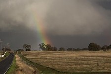 Photo:Stockton California 2012 Rainbow Storm Clouds After Heavy Rain picture