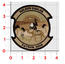 NAVY VP-9 GOLDEN EAGLES PATRON NINE DESERT EMBROIDERED HOOK & LOOP PATCH picture
