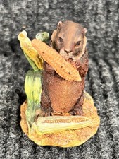 Franklin Mint Woodchuck Groundhog Miniature Figurine 1986 Elfie Harris picture