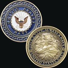 Navy Once A Navy Challenge Coin Collectable Commemorative Military 1-pc picture