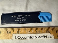 Vintage 1950's Advertising Men's Comb Oatman Chevrolet Co Oneida NY Chevy Auto picture
