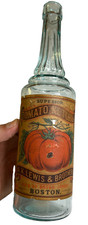 Antique c1870 W K Lewis Brothers Boston Tomato Ketchup Bottle Original Label picture