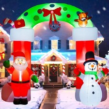 8.2FT Christmas Giant Inflatable Santa Claus & Archway for Outdoor Indoor Garden picture