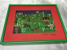 Postcard Christmas Millennia- The All Came Artist Carole G Wantz Nativity Framed picture