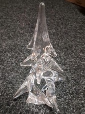 Vintage Taste Setter By Sigma Christmas Tree Lead Crystal Glass Japan picture