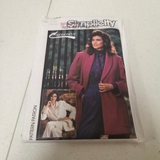 Vintage 1985 Simplicity 7161 Lined Jacket Coat Pattern Size Medium 14-16 80s USA picture