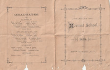 State Normal School Brockport NY Graduation Exercises 1879 picture