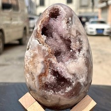 Natural lavender Geode Egg - Hollow Crystal Cave with Interior  2.2 lb picture