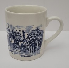 Vintage Blue And White Transferware Mug, One picture