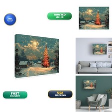 Imagine It Images Full Moon Christmas Canvas 14x19 picture