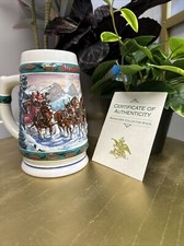 Rare 1993 Budweiser Holiday Stein Collection 