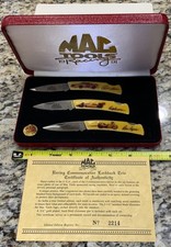 Vintage 1991 Mac Tools Racing Commemorative Lockback Trio Knife Set COA Pin 2214 picture