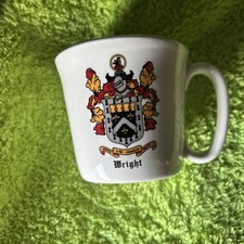 Vintage Westmoreland Wright Family Crest Mug Coat of Arms Cup  picture