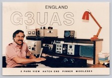 QSL Card Ham Radio Operator G3UAS Hatch End Pinner Middlesex England Postcard picture