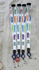 4 NEW IKEA Employee Lanyards Set + Be Yourself Pin Button Badge Reel Lot 2020 picture