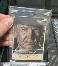 Topps Indiana Jones Masterpieces Sketch by Dan Bergren, Original Artist Return picture