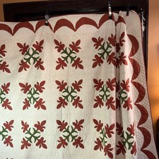 Glorious Large Antique Appliqué Quilt C. 1880 picture