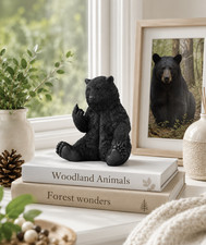 Black Bear Middle Finger Statue 5