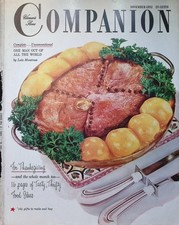 Original 1952 Woman's Home Companion Magazine Cover Only ft. For Thanksgiving picture