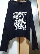 HYSTERIC GLAMOUR Hys Girl Knit Sweater XL Big Silhouette Dolman Dark Navy Loose picture
