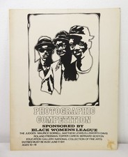 RARE 2 Side Poster 1971 BLACK WOMENS LEAGUE PHOTOGRAPHY COMPETITION Vintage Sign picture