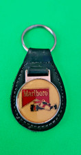 Vintage 1989 Marlboro Formula 1 Racing Car Leather Metal Keychain Key Ring  picture