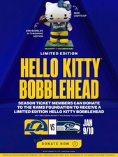 2026 Los Angeles Rams Hello Kitty Bobblehead Limited Edition NFL Collectible picture