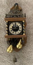 VINTAGE DUTCH ZAANSE WARMINK WUBA WALL CLOCK UNTESTED picture