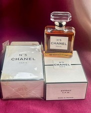 VTG Chanel No.5 Paris Pure Parfum Extrait T.P.M. 200 - 1/2 oz Black Cord Sealed picture