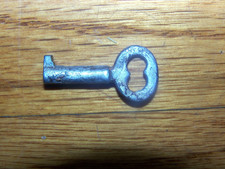 Antique Vintage Tiny Sewing, trinket, jewelry box hollow barrel key -   picture