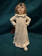 Youngs Angel Figurine with halo of stars , metal wings approx 6